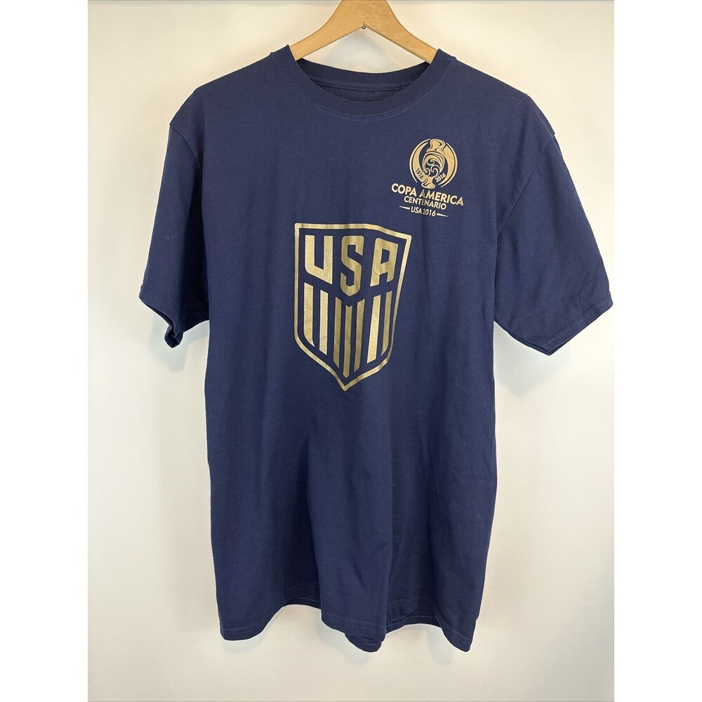 Copa America Centenario USA 2016 T Shirt Men's Large Soccer Blue